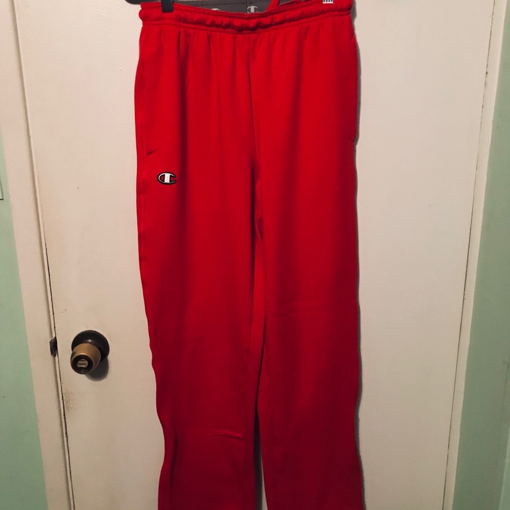 Red champion sweatpants